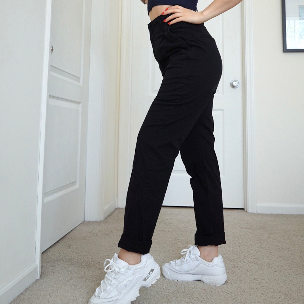 H&M high wasted paper-bag pants